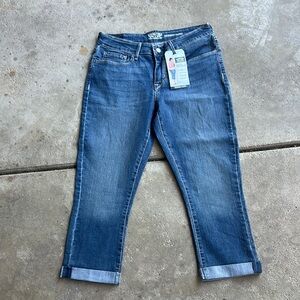 Levi's Blue Modern Capri Jeans with Rolled Cuffs